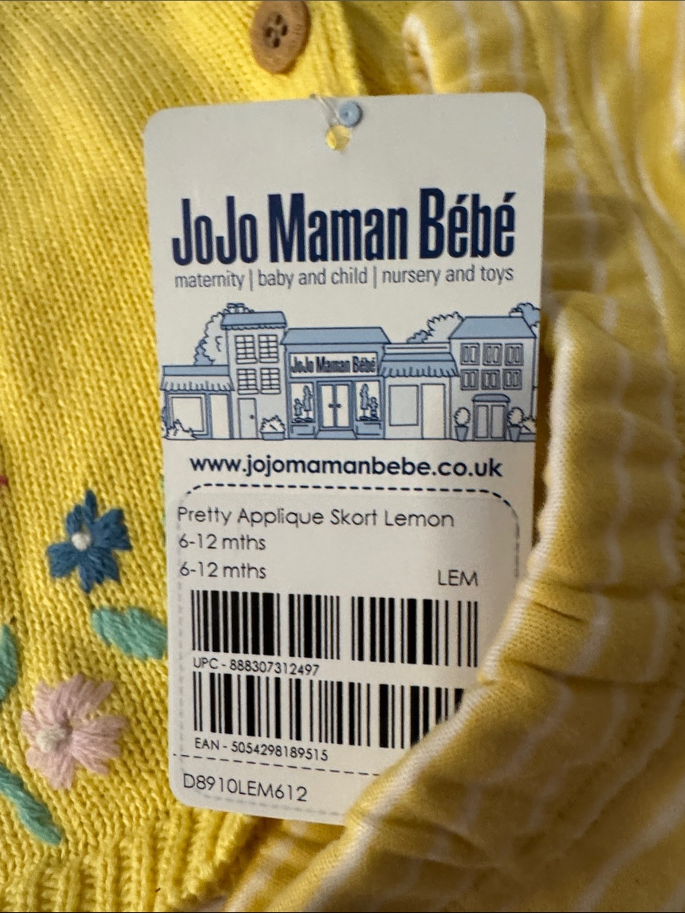 JoJo Maman Bébé Yellow Bird Embroidered Kids Matching Set - Picture 2 of 15
